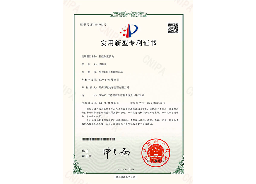 新型稱(cheng)重糢塊